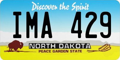 ND license plate IMA429