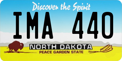 ND license plate IMA440