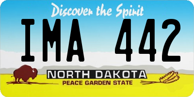 ND license plate IMA442