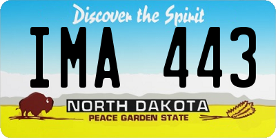 ND license plate IMA443