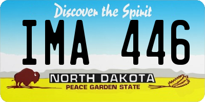 ND license plate IMA446