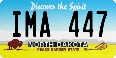 ND license plate IMA447