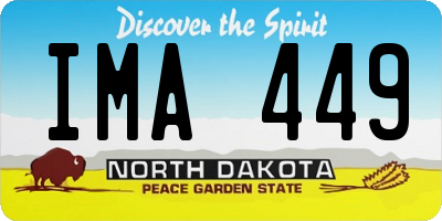 ND license plate IMA449