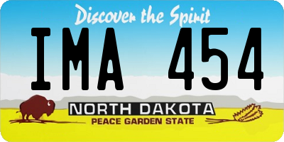 ND license plate IMA454