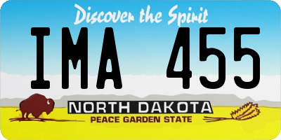 ND license plate IMA455