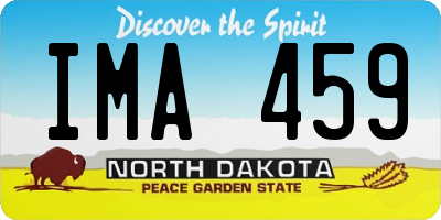 ND license plate IMA459