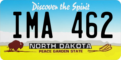 ND license plate IMA462
