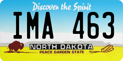 ND license plate IMA463
