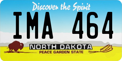 ND license plate IMA464