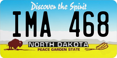 ND license plate IMA468