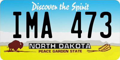 ND license plate IMA473