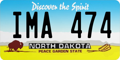 ND license plate IMA474