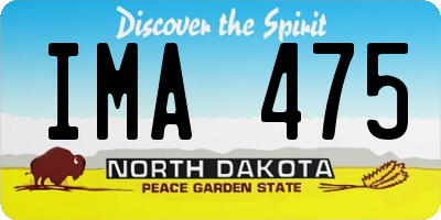 ND license plate IMA475