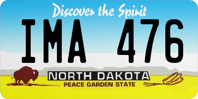 ND license plate IMA476