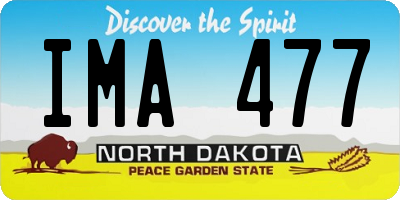 ND license plate IMA477