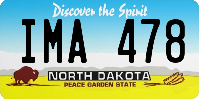 ND license plate IMA478