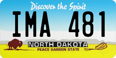 ND license plate IMA481