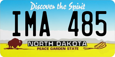 ND license plate IMA485