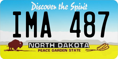 ND license plate IMA487