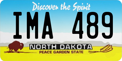 ND license plate IMA489
