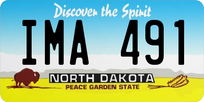 ND license plate IMA491