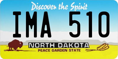 ND license plate IMA510