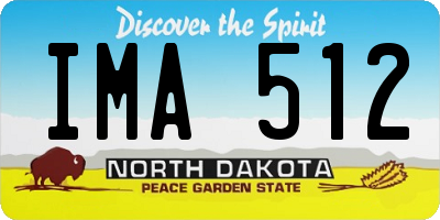 ND license plate IMA512