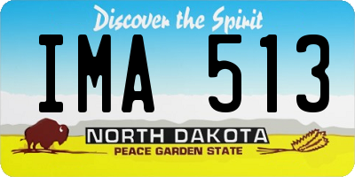 ND license plate IMA513