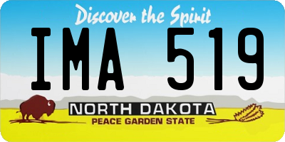 ND license plate IMA519