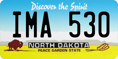 ND license plate IMA530