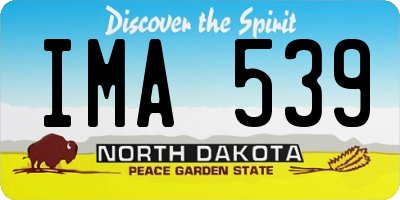 ND license plate IMA539