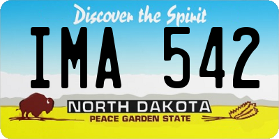 ND license plate IMA542