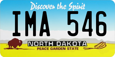 ND license plate IMA546