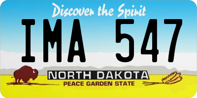 ND license plate IMA547