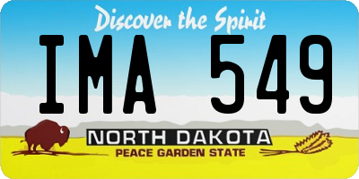 ND license plate IMA549