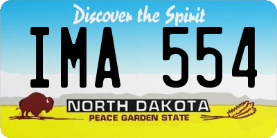 ND license plate IMA554