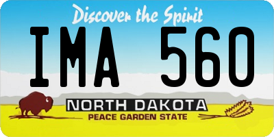 ND license plate IMA560
