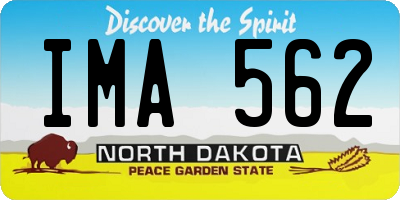 ND license plate IMA562