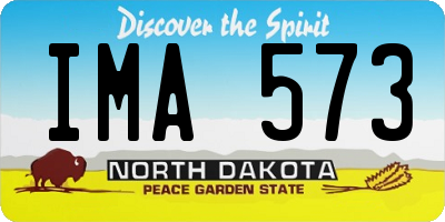 ND license plate IMA573