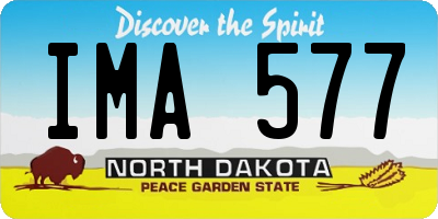 ND license plate IMA577
