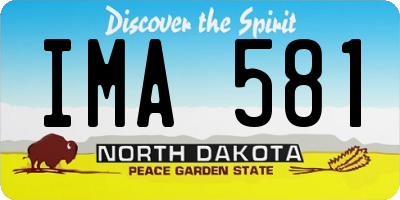 ND license plate IMA581