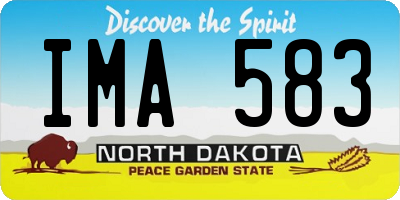 ND license plate IMA583