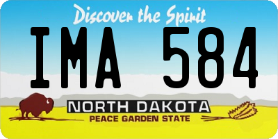 ND license plate IMA584