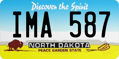ND license plate IMA587