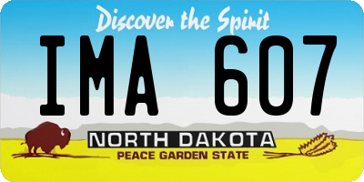 ND license plate IMA607