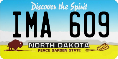 ND license plate IMA609
