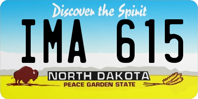 ND license plate IMA615