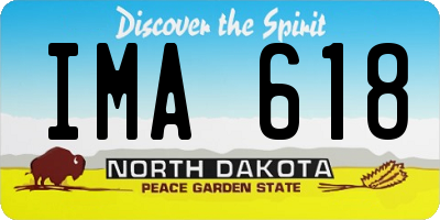 ND license plate IMA618