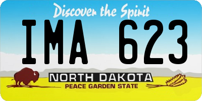 ND license plate IMA623