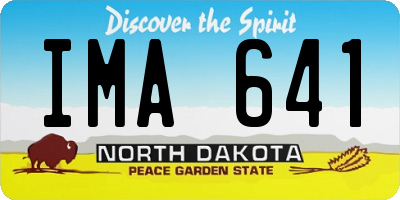 ND license plate IMA641